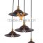 Vintage Rusted Pendant Lamp Industrial Naval Luffy Chandelier Light Round Ceiling Lamp for Home/Bar/Canteen/Restaurant