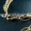 18cm 14K light gold plated brass faceted rhombic link fashion DIY bracelet supplies 1900059