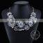 High Quality Vintage Rhinestone Flower Chunky Statement Necklace Tin Alloy Fashion Women Pendant Necklace 6390057