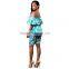 Bonvatt Custom Designed 2017 Digital Print silk crepe satin dress