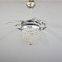 110-240v 70w AC DC motor 42'' crystal retractable ceiling fan with lights