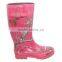 Green Women Fashion Rubber Rain Boots Manufacture