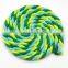 5mm lollipop shape twisted cutton rope with rainbow colour
