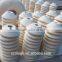 Refractory orifice rings, tubes, spouts, plungers for glass furnace gob feeder machines