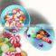 2 hollow colored decorations plastic balls