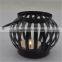 black pillar candle holder iron lamp