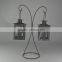 Metal stand with two angel lantern
