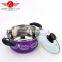 New Design 5pcs Colorized Stainless Steel Soup Pot Kitchen Cookware With Decal