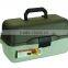 Three telescopic layers plastic beautiful and multipurpose fishing tackle box