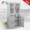 2 Glass Doors Book Display White Cabinet for Study Room/living Room Designs