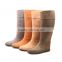 new design women lady tall height PU surface leather flock waterproof horse riding boot wellies wellington rain boots