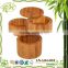 Aonong bamboo spice box/multifunctional 3 tiers salt box with lip