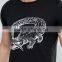 2016 High Quality Custom Short Sleeve O-Neck Black Mens 100% Cotton Breathable Comfortable Casual Printed Design T-Shirt