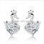New design fine jewelry 100% 925 Sterling Silver Swan zircon earrings