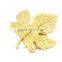 Metal maple leaf design hairgrips for Canadians, gold women hair clips