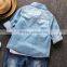 2017 Wholesale kids jeans new style fashion kids boys denim shirt