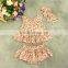 3-24M baby girls clothes boutique sleeveless tops and shorts set M7041218