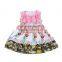 kids sleeveless frock floral print ruffle knit cotton dress beautiful baby dresses