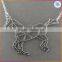 Fashion galloping silver geometric horse necklace Jewelry