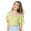 A loose sleeveless chiffon blouse on the side of a lotus leaf women shirt SD96