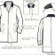 Men's Herringbone Coat With Slanted Pocket and Suede Collar New Style