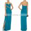 Beautiful evening dress 2016 online shopping floor length long evening silk-crepe gown
