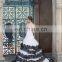 Elegant Bridal gowns sweetheart neckline Black and white A-line Wedding Dresses