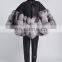 Sexy Style Silver Fox Fur Poncho Original Design Natural Fox Fur Cloak Sheep Fur Decoration Cape