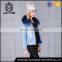 Popular style winter fur jacket with fur inside womens denim jacket