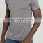 OEM design men gray quick drying 100% polyrster round neck short running t shirts training wear top