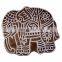 Hand Carved Wood Elephant Pattern Stamp Wooden Printing Block Indian Textile