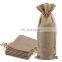wholesale fashion Jute Wine Bottle Bag single bottle drawstring wine bag fashion win bag manufacturer