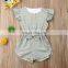 Plain color Baby girl loose jumpsuit soft and breathable wholesale price jumpsuit bodysuit