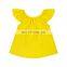 2019 Girls 2 Piece Suits Yellow Flare Sleeve T-Shirt With Floral Printed Bummies Baby Kids Clothing Set Cool Summer