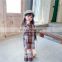 2020 autumn Korean girl literary fan ruffled plaid skirt irregular Hong Kong style shirt