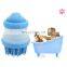 Wholesale Rubber Silicone Washing Cleaning Dog Cat Pet Hair Shower Brush with Bath Liquid Storage