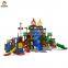 Kids outdoor playground plastic garden swing in playground for children slide