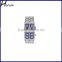 New Fashion Men Women Lava Iron Metal LED Faceless Bracelet Watch Wrist watch Full Stainless Steel Watch(Sliver And Blue) WP002                        
                                                Quality Choice