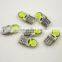 Carest 20PCS Car Super Bright Turn Side License Plate Light Lamp Bulb DC 12V Auto T10 Led Cold White 194 W5W LED 168 COB Silica