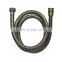Shiny shower hose with brass fittings flexible shower hoses