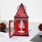 Vintage Red Candle Lantern Christmas Mini Lantern Retro Lantern Candlestick Decoration For Festival Celebration
