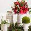 tabletop office living room Distressed White Ceramic bottle flower Vase for home decor
