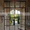 simple designs modern double glass front swing wrought iron door