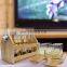 Wooden Bottle Caddy with Opener & Sampler Boards Drink Holder for Beer, Soda, Perfect for Bar, Pub, Restaurant Brew Fest Party