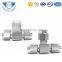 OD 3/8 Stainless Steel Tube fitting 304/ 316 Equal Union Tee 3 way tube connector