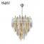 HUAYI Hot Selling Indoor Hotel Projects Lighting Modern Hanging Crystal Chandelier Pendant Light