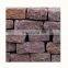 red granite cube for garden paving