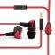  popular red rohs earbuds special flat cable earphone mobile headphone