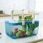 Manufacture Kitchen Home Big Size Black Metal Wire Iron Fruit Storage Basket Double Wood Handles
