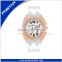 Ceramic watch white silicone band japan quartz wrist watch waterproof